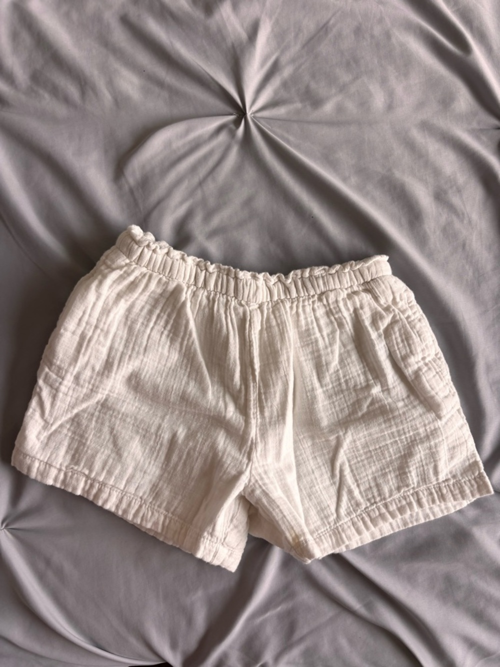 Gap Kids White Elastic-Waist Shorts Size Large 10 Girls